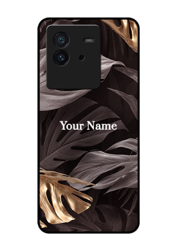 iQOO Neo 6 5G Personalised Glass Phone Case - Wild Leaves digital paint Design