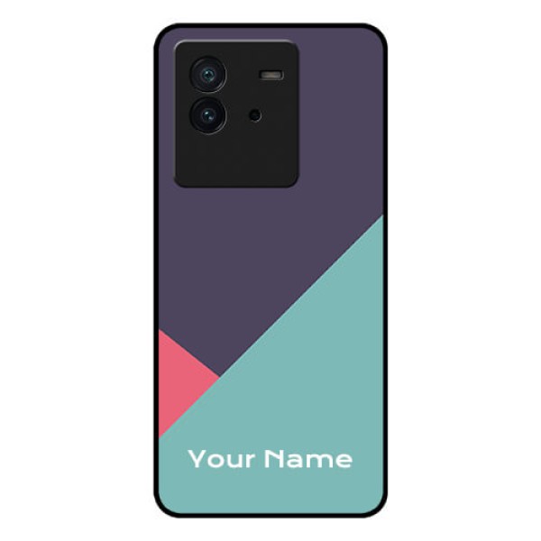 iQOO Neo 6 5G Custom Glass Mobile Case - Tri Color abstract Design