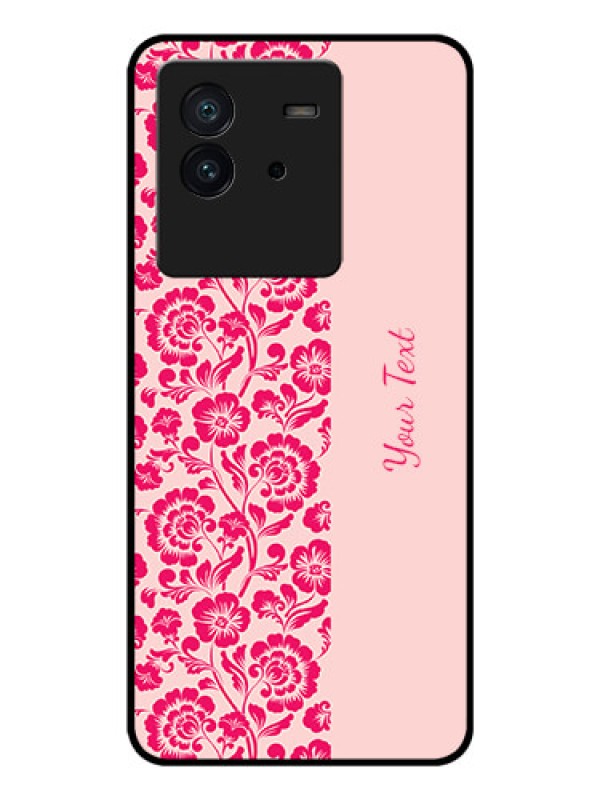 Custom iQOO Neo 6 5G Custom Glass Phone Case - Attractive Floral Pattern Design