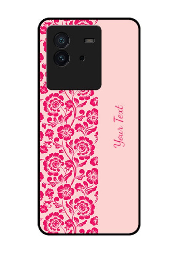 iQOO Neo 6 5G Custom Glass Phone Case - Attractive Floral Pattern Design