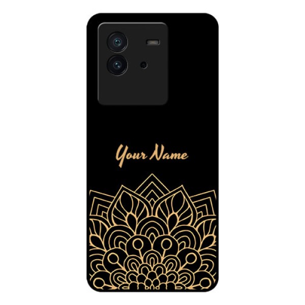 iQOO Neo 6 5G Custom Glass Phone Case - Golden mandala Design
