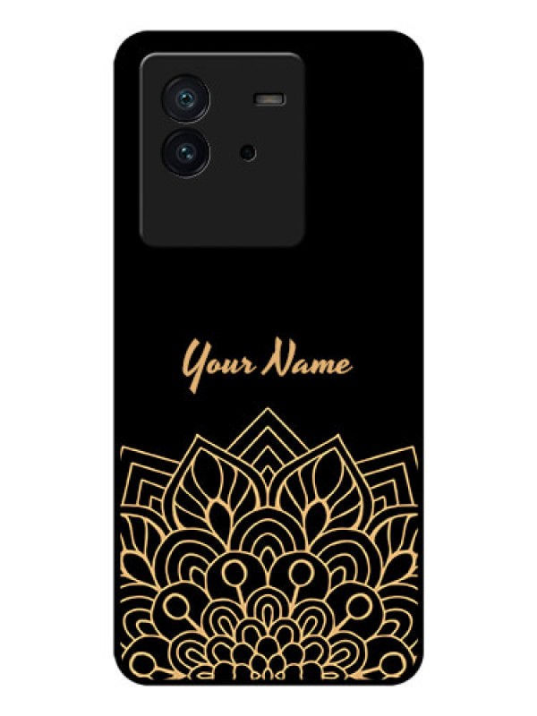 Custom iQOO Neo 6 5G Custom Glass Phone Case - Golden mandala Design