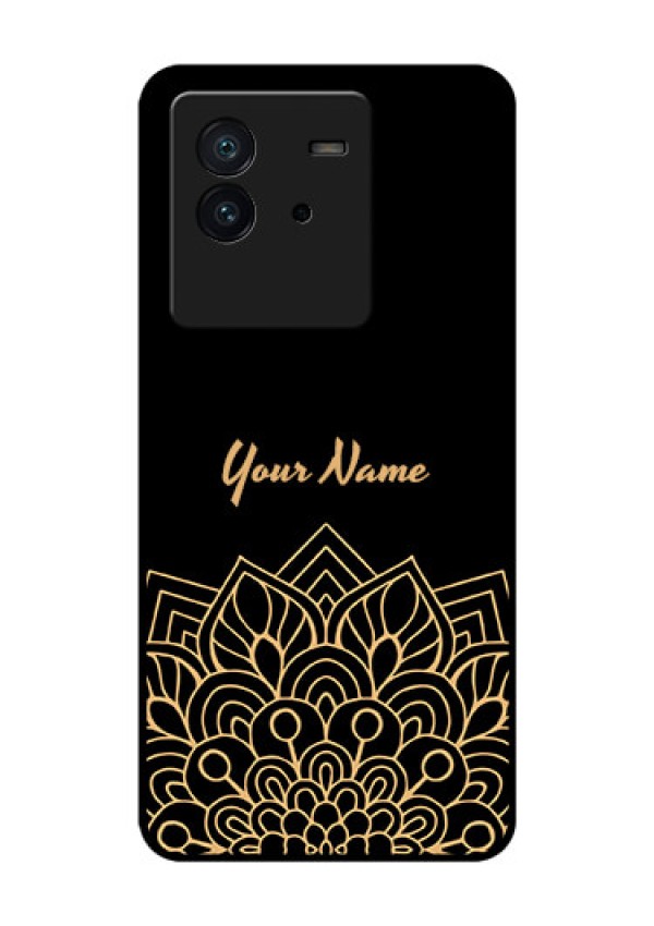 iQOO Neo 6 5G Custom Glass Phone Case - Golden mandala Design