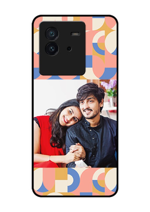 iQOO Neo 6 5G Photo Printing on Glass Case - Semi-circle Maze Pattern Design