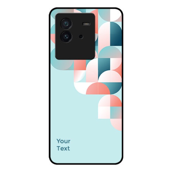 iQOO Neo 6 5G Custom Glass Phone Case - Stylish Semi-circle Pattern Design iQOO Neo 6 5G Custom Glass Phone Case - Stylish Semi-circle Pattern Design