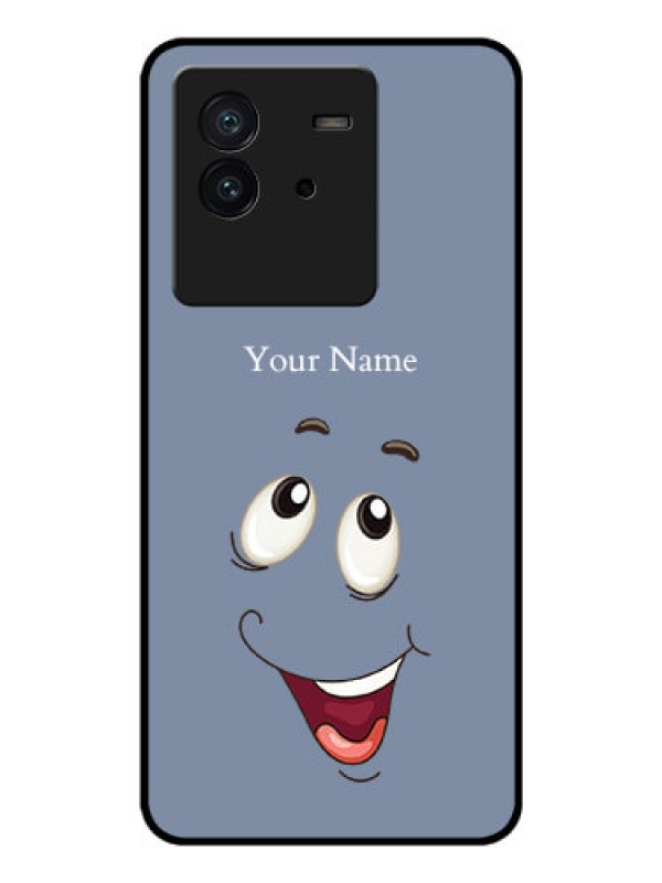 Custom iQOO Neo 6 5G Photo Printing on Glass Case - Laughing Cartoon Face Design