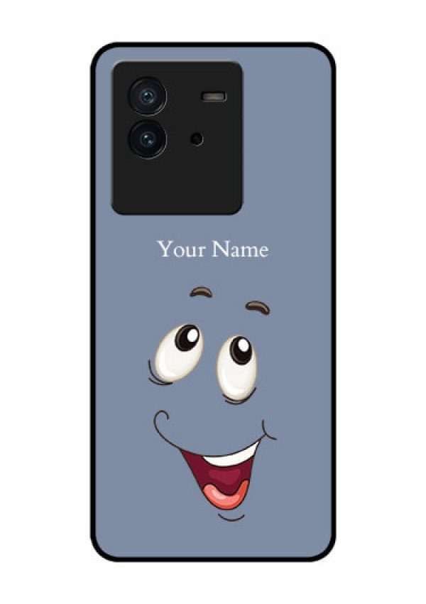 iQOO Neo 6 5G Photo Printing on Glass Case - Laughing Cartoon Face Design