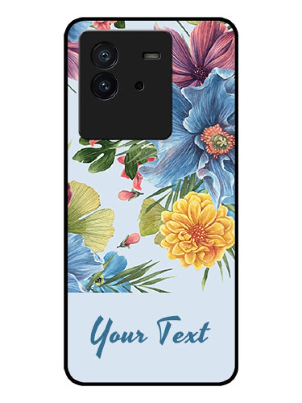 Custom iQOO Neo 6 5G Custom Glass Mobile Case - Stunning Watercolored Flowers Painting Design