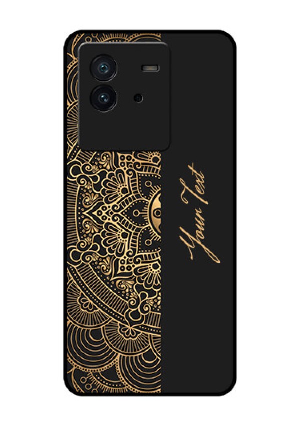 iQOO Neo 6 5G Photo Printing on Glass Case - Mandala art with custom text Design