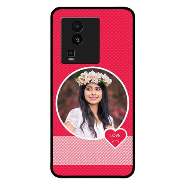 iQOO Neo 7 5G Personalised Glass Phone Case - Pink Pattern Design