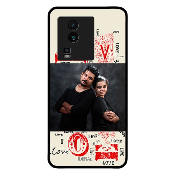 iQOO Neo 7 5G Photo Printing on Glass Case - Trendy Love Design Case