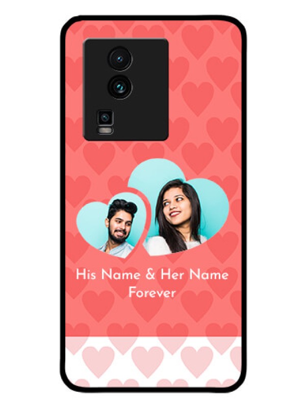 Custom iQOO Neo 7 5G Personalized Glass Phone Case - Couple Pic Upload Design