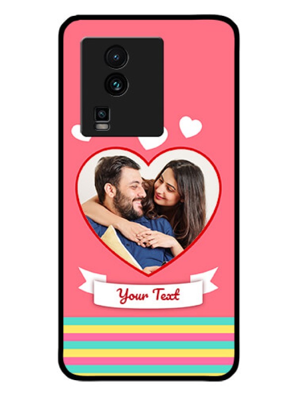 Custom iQOO Neo 7 5G Photo Printing on Glass Case - Love Doodle Design