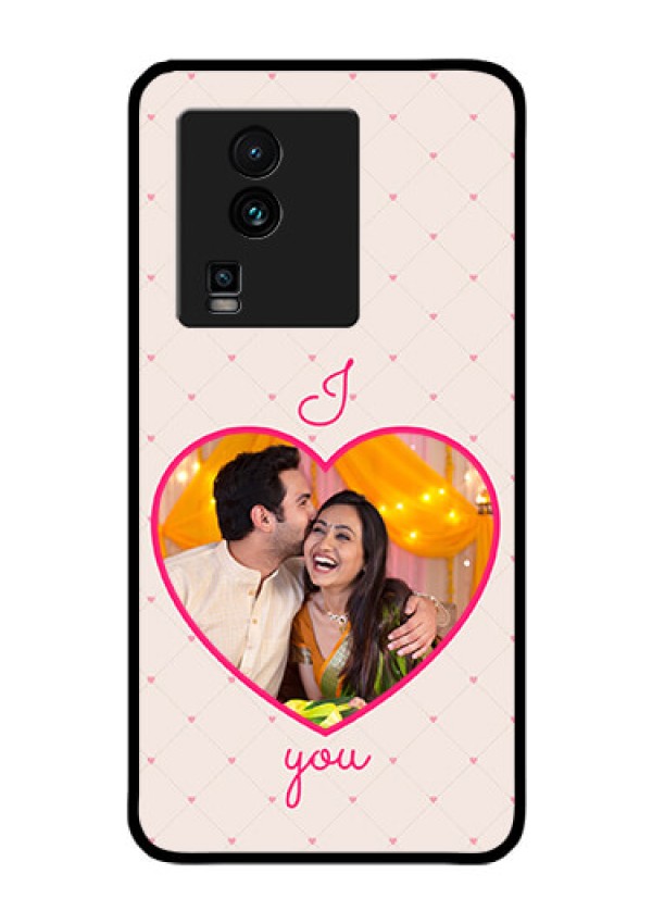 iQOO Neo 7 5G Custom Glass Mobile Case - Heart Shape Design