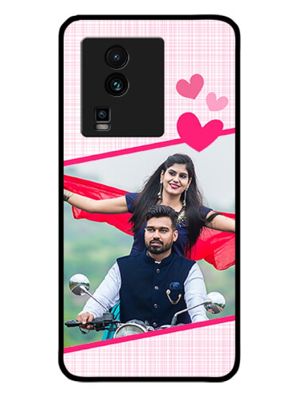 Custom iQOO Neo 7 5G Custom Glass Phone Case - Love Shape Heart Design