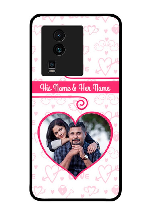 iQOO Neo 7 5G Personalized Glass Phone Case - Heart Shape Love Design