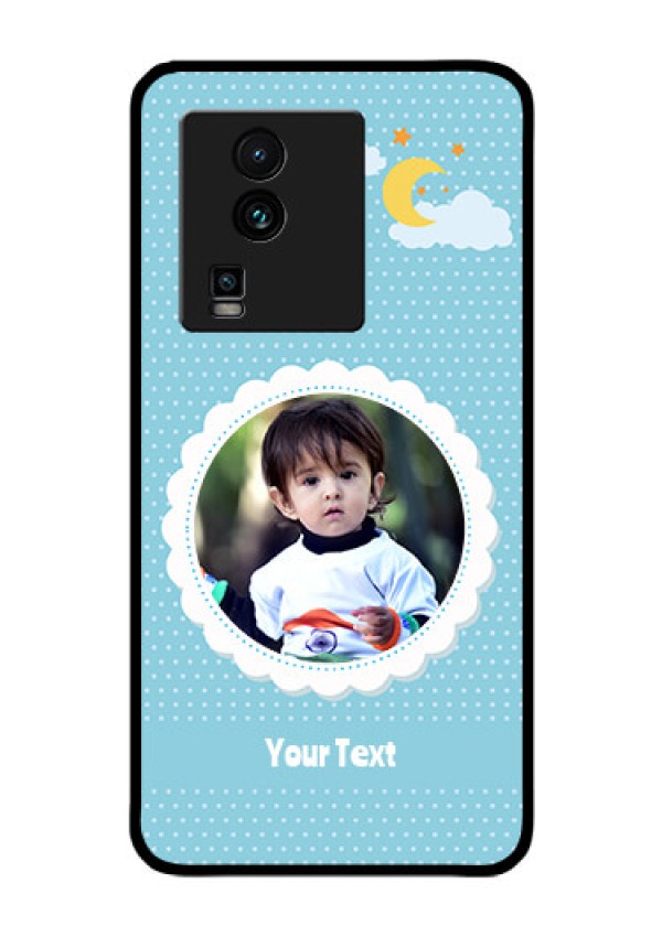 iQOO Neo 7 5G Personalised Glass Phone Case - Violet Pattern Design