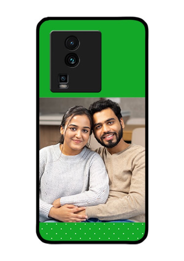 iQOO Neo 7 5G Personalized Glass Phone Case - Green Pattern Design