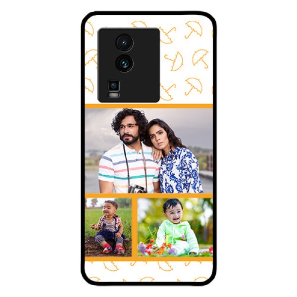 iQOO Neo 7 5G Custom Glass Mobile Case - Yellow Pattern Design