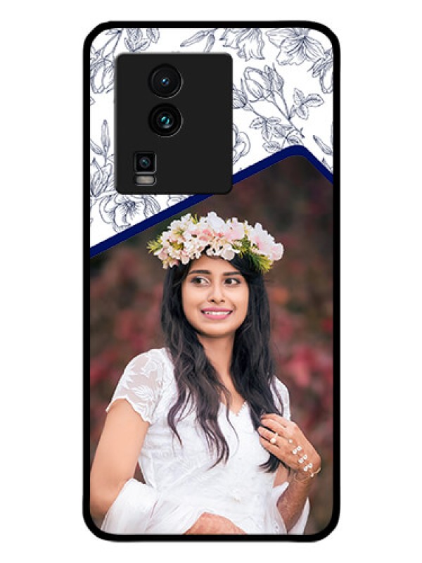 Custom iQOO Neo 7 5G Personalized Glass Phone Case - Premium Floral Design