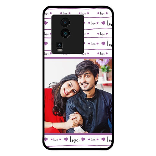 iQOO Neo 7 5G Custom Glass Mobile Case - Couples Heart Design