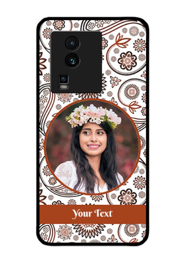 iQOO Neo 7 5G Custom Glass Mobile Case - Abstract Flower Design