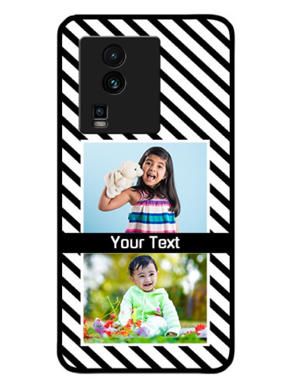 Custom iQOO Neo 7 5G Photo Printing on Glass Case - Black And White Stripes Design
