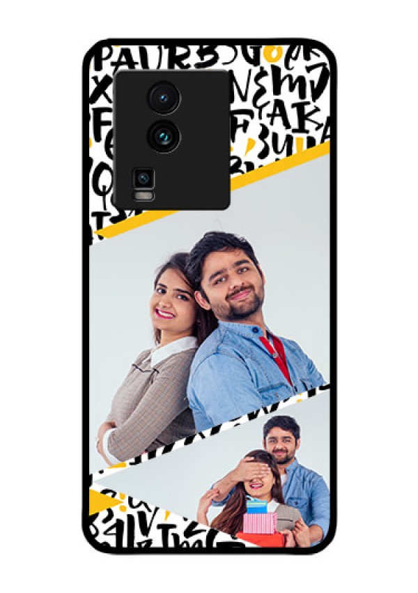 iQOO Neo 7 5G Custom Glass Mobile Case - Letters Pattern Design