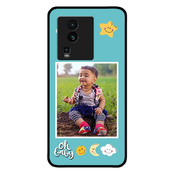 iQOO Neo 7 5G Personalized Glass Phone Case - Smiley Kids Stars Design iQOO Neo 7 5G Personalized Glass Phone Case - Smiley Kids Stars Design