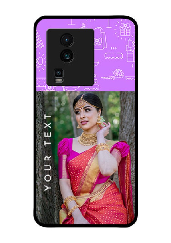 iQOO Neo 7 5G Custom Glass Mobile Case - Birthday Icons Design
