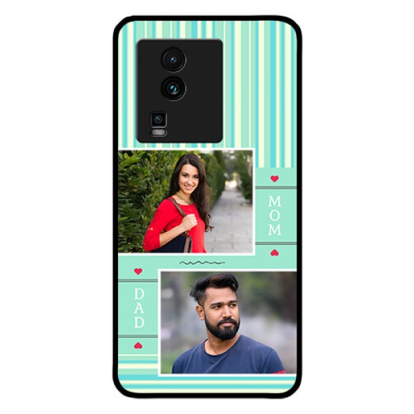 iQOO Neo 7 5G Custom Glass Phone Case - Mom & Dad Pic Design
