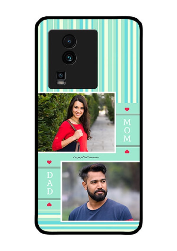 iQOO Neo 7 5G Custom Glass Phone Case - Mom & Dad Pic Design