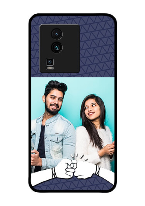 iQOO Neo 7 5G Photo Printing on Glass Case - with Best Friends Design