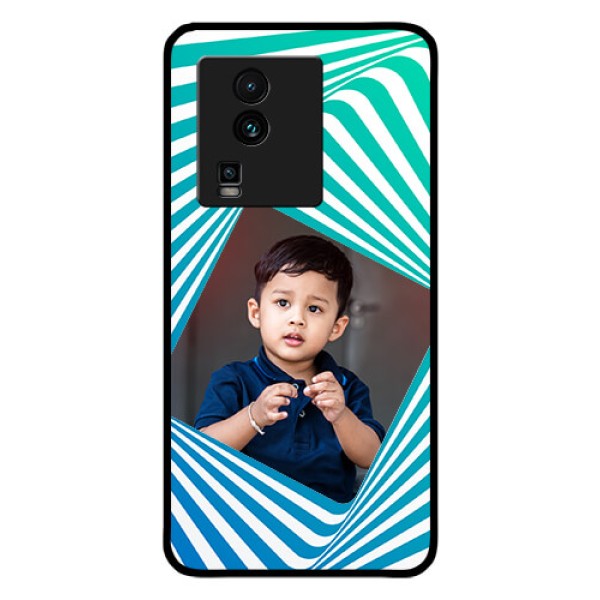 iQOO Neo 7 5G Personalized Glass Phone Case - Abstract Spiral Design