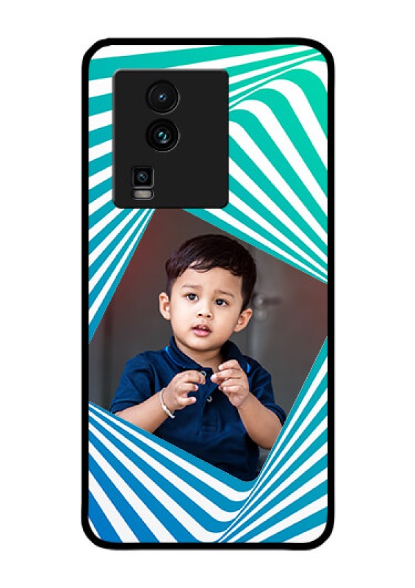 iQOO Neo 7 5G Personalized Glass Phone Case - Abstract Spiral Design