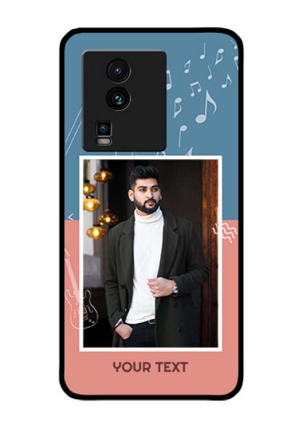 iQOO Neo 7 5G Photo Printing on Glass Case - with Color Musical Note Design