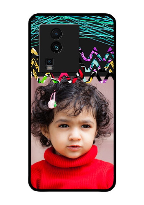 iQOO Neo 7 5G Personalized Glass Phone Case - Neon Abstract Design