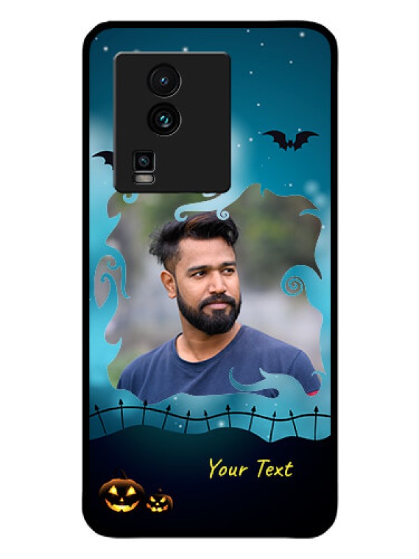 Custom iQOO Neo 7 5G Custom Glass Phone Case - Halloween frame design