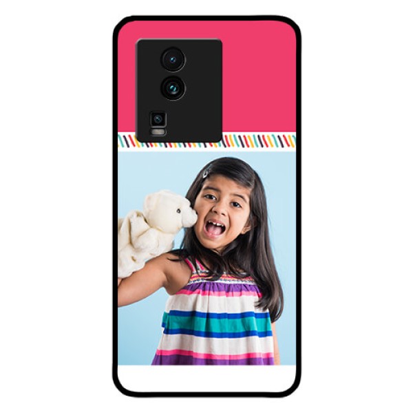 iQOO Neo 7 5G Personalized Glass Phone Case - Line art design