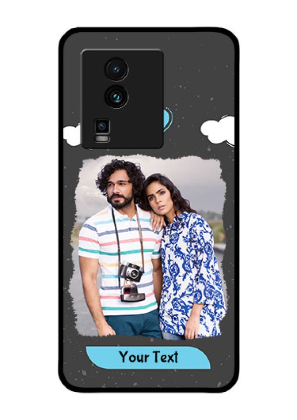 iQOO Neo 7 5G Custom Glass Phone Case - Splashes with love doodles Design