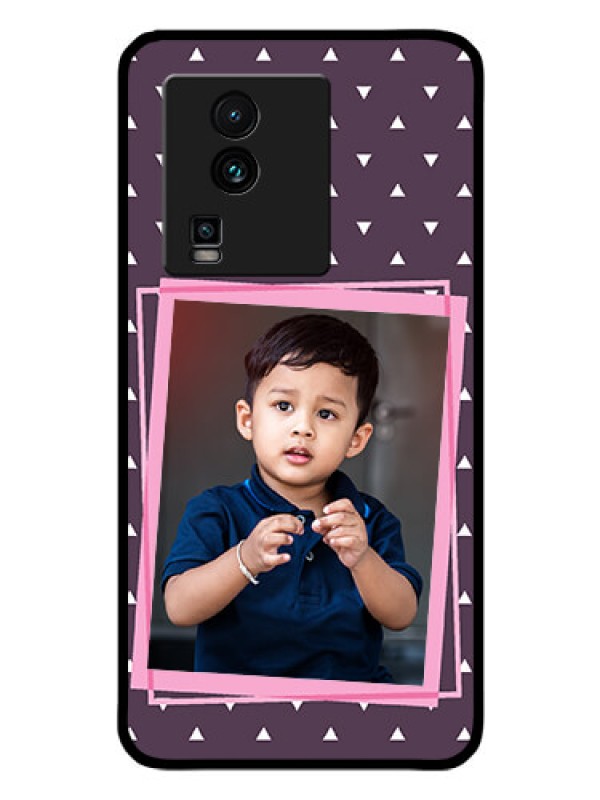 Custom iQOO Neo 7 5G Custom Glass Mobile Case - Triangle Pattern Dotted Design