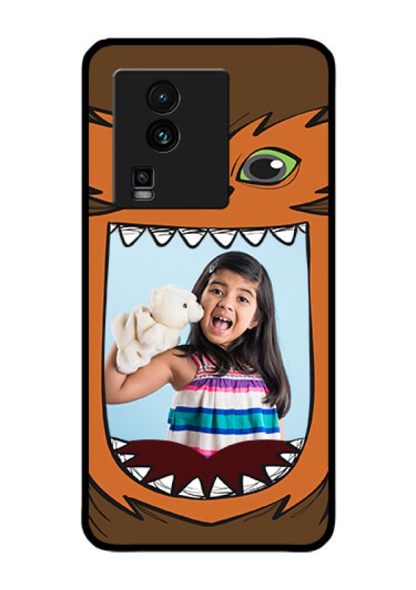 iQOO Neo 7 5G Photo Printing on Glass Case - Owl Monster Back Case Design