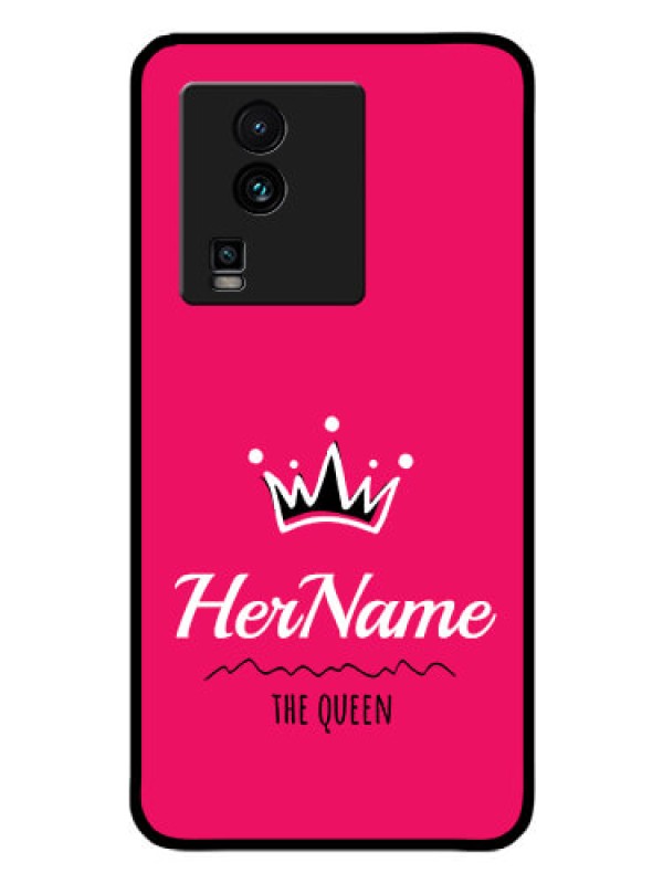 Custom iQOO Neo 7 5G Glass Phone Case Queen with Name