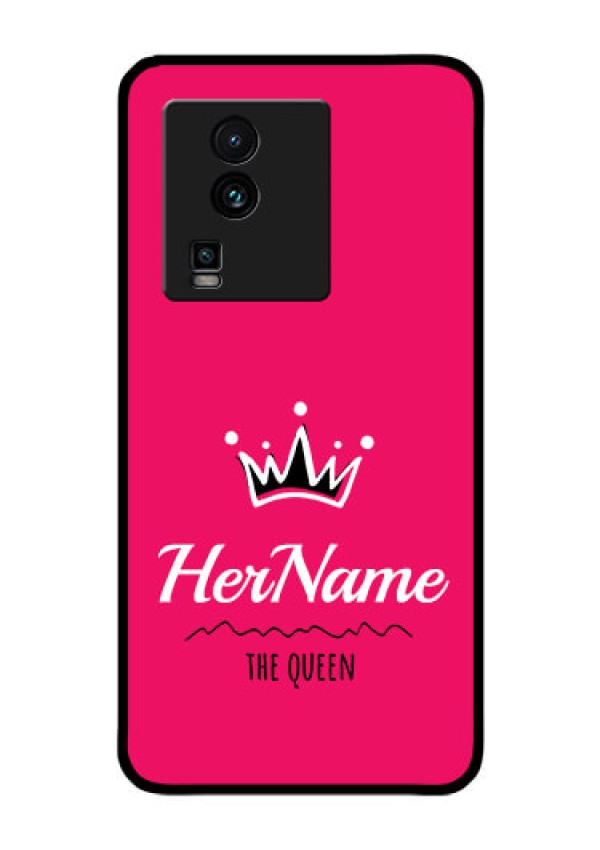 iQOO Neo 7 5G Glass Phone Case Queen with Name