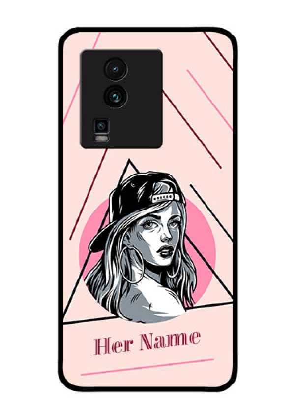 iQOO Neo 7 5G Personalized Glass Phone Case - Rockstar Girl Design
