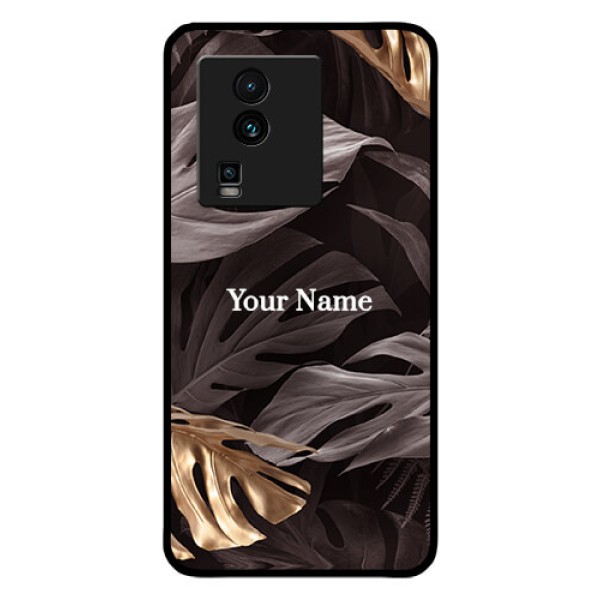 iQOO Neo 7 5G Personalised Glass Phone Case - Wild Leaves digital paint Design
