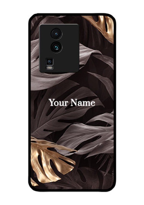 iQOO Neo 7 5G Personalised Glass Phone Case - Wild Leaves digital paint Design