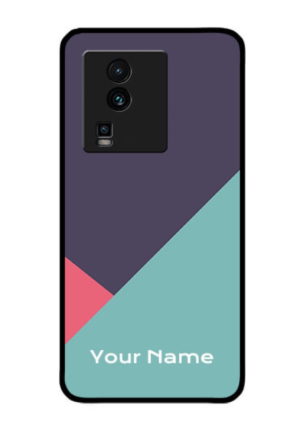 iQOO Neo 7 5G Custom Glass Mobile Case - Tri Color abstract Design