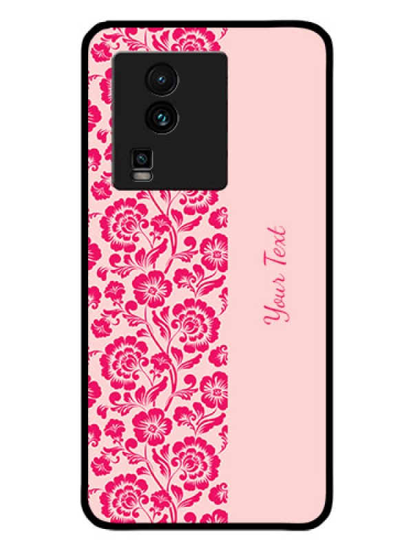 Custom iQOO Neo 7 5G Custom Glass Phone Case - Attractive Floral Pattern Design