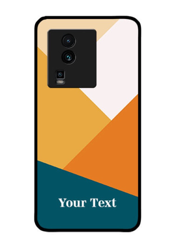 iQOO Neo 7 5G Personalized Glass Phone Case - Stacked Multi-colour Design